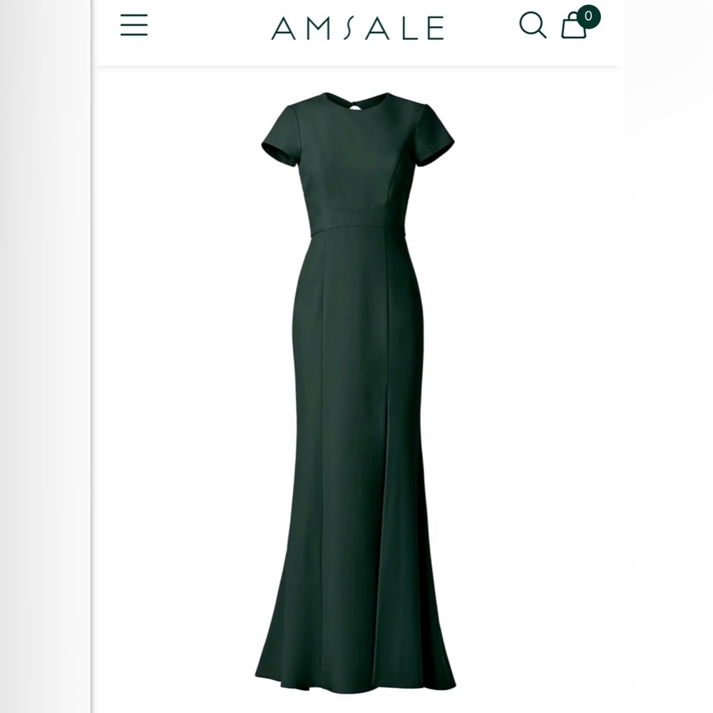 Amsale Harlee Dress in Hunter